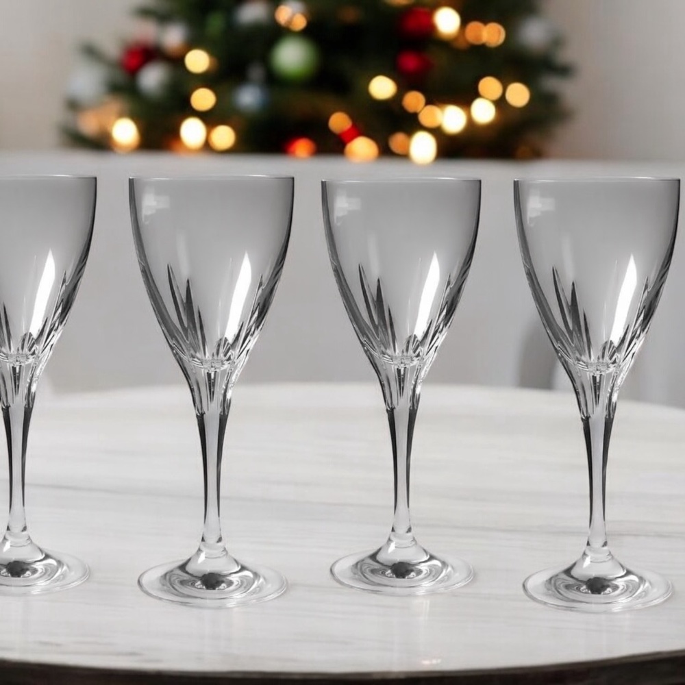 NEW Vintage Schott Zwiesel Crystal "Gala" Wine Glasses 7 3/4" H Set of 4 in Box
